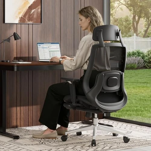 Massage Office Chair with Footrest — Massage Chairs, FLEXISPOT
