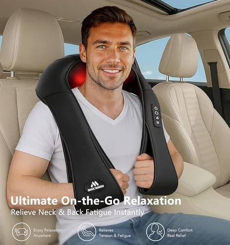 Neck Massager for Pain Relief Deep Tissue with Heat — Massage Chairs, MagicMakers