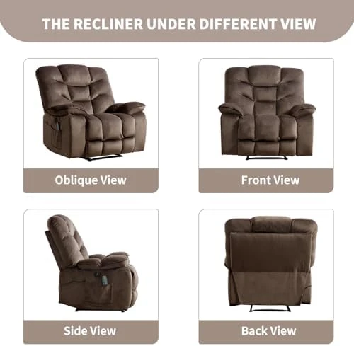 Oversized Power Recliner Chair with Massage and Heat — Massage Chairs, HAOMARKETS