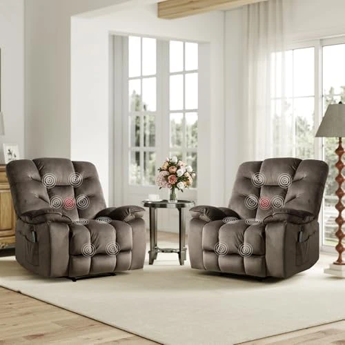 Oversized Power Recliner Chair with Massage and Heat — Massage Chairs, HAOMARKETS