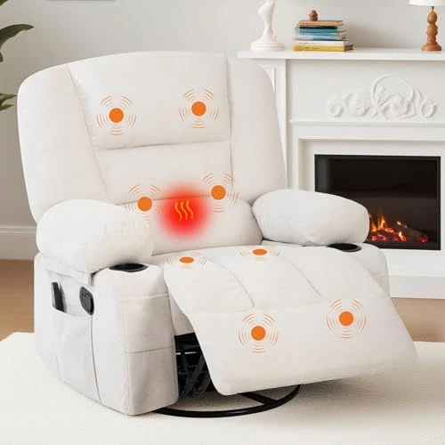 Oversized Wide Recliner Chair with Heat and Vibration Massage — Massage Chairs, GarveeHome