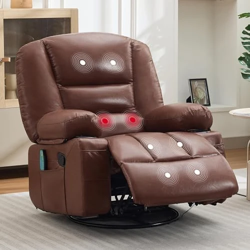 Oversized Wide Recliner Chair with Heat and Vibration Massage — Massage Chairs, GarveeHome