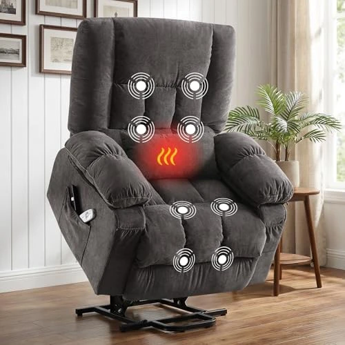 Power Lift Recliner Chair with Massage and Heat — Massage Chairs, BOSMILLER