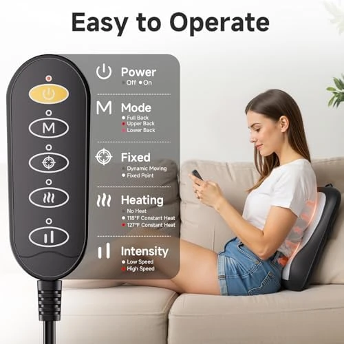 Shiatsu Back and Neck Massager with Heat — Massage Chairs, Zorynae