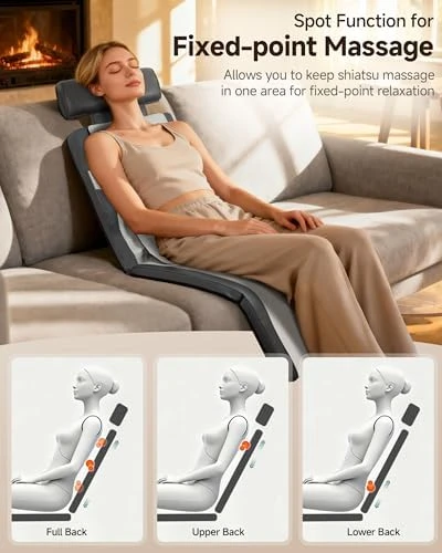 Shiatsu Back Massage Mat with Heat & Vibration — Massage Chairs, Snailax