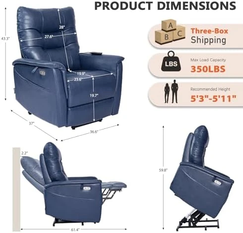 Wall Hugger Power Lift Recliner Chair — Massage Chairs, EONIX