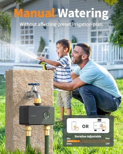 2 Zone WiFi Brass Sprinkler Timer — Irrigation System, Diivoo