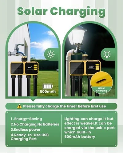 4 Zone Solar WiFi Sprinkler Timer — Irrigation System, Jardirossa
