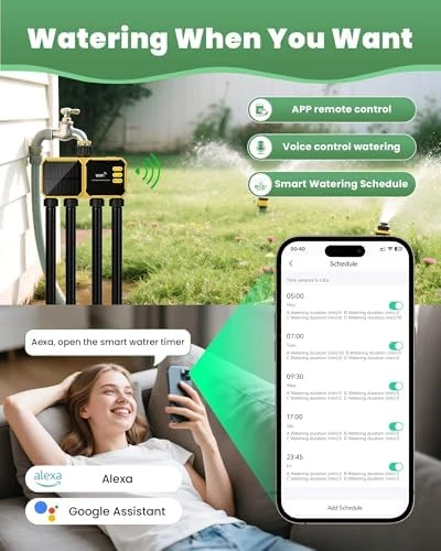 4 Zone Solar WiFi Sprinkler Timer — Irrigation System, Jardirossa