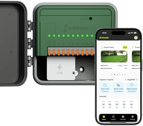 AI Smart Sprinkler Controller, 8-Zone — Irrigation System, Soildrops