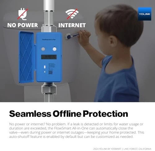 All-in-One Smart Water Meter & Auto Shutoff — Water Shut Off Valve, YoLink
