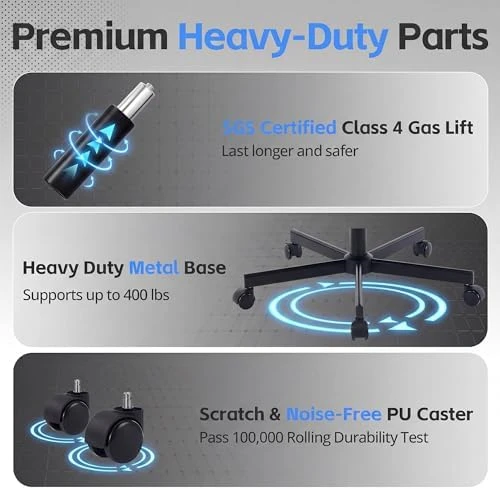High Back Ergonomic Desk Gaming Chair with Footrest and Lumbar Support — Smart Chairs, Kslysuty