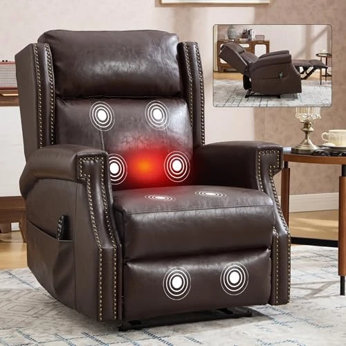 Manual Recliner Chair with Massage & Lumbar Heat — Massage Chairs, Trustyue