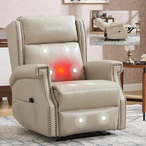 Manual Recliner Chair with Massage & Lumbar Heat — Massage Chairs, Trustyue