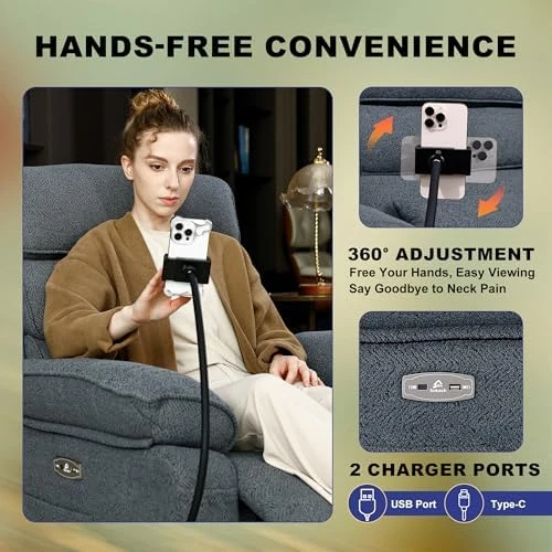 Power Lift Recliner Chair with Heat & Massage, Dual Motor, Cup Holder, USB-C — Massage Chairs, SUKACH