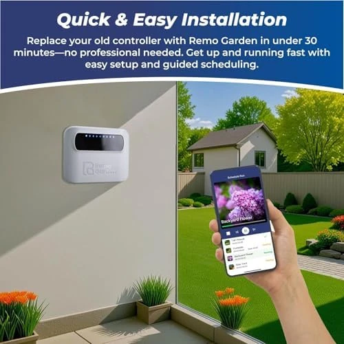 Smart Sprinkler Controller – 4 Zone WiFi Irrigation Controller — Irrigation System, Visit the Remo Garden Store