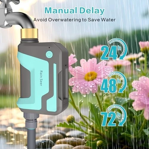 Smart WiFi Sprinkler Timer with 1666 Feet RF Gateway — Irrigation System, RAIN SEER