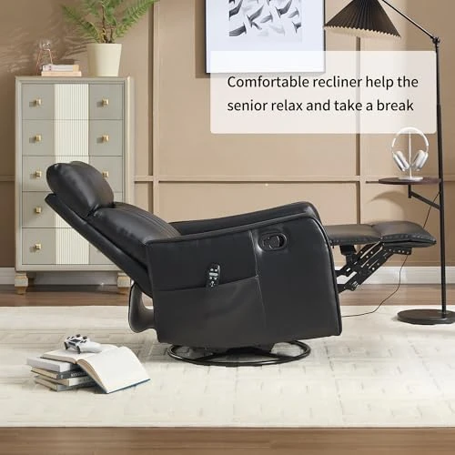 Swivel Rocker Recliner Chair with Heat and Massage — Massage Chairs, Kolavess