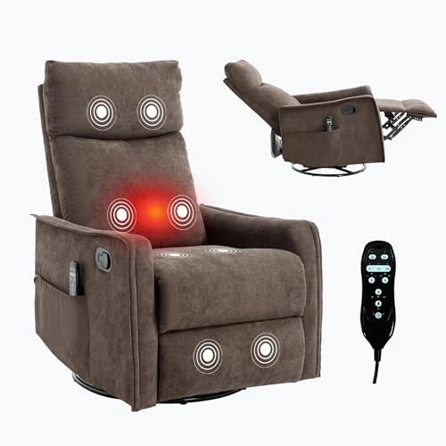 Swivel Rocker Recliner Chair with Heat and Massage — Massage Chairs, Kolavess