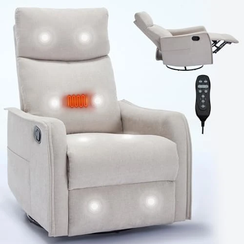 Swivel Rocker Recliner Chair with Heat and Massage — Massage Chairs, Kolavess