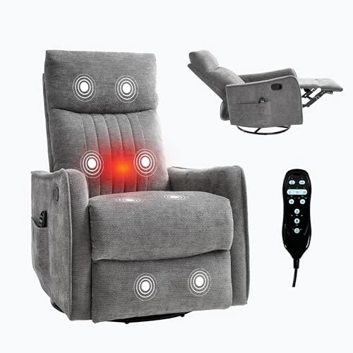 Swivel Rocker Recliner Chair with Heat and Massage — Massage Chairs, Kolavess