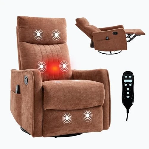 Swivel Rocker Recliner Chair with Heat and Massage — Massage Chairs, Kolavess