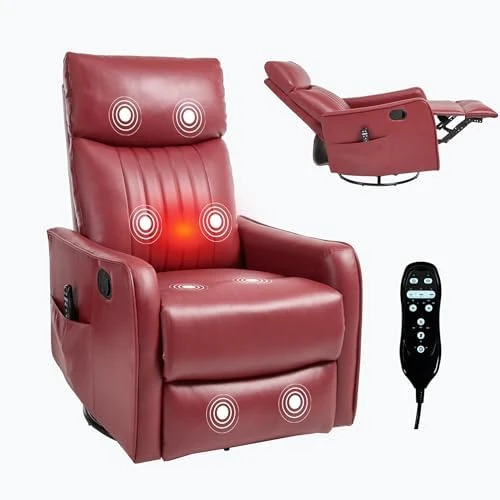 Swivel Rocker Recliner Chair with Heat and Massage — Massage Chairs, Kolavess