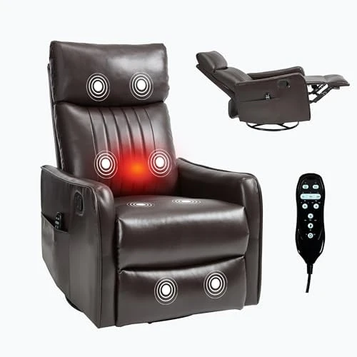 Swivel Rocker Recliner Chair with Heat and Massage — Massage Chairs, Kolavess