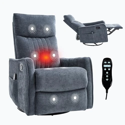 Swivel Rocker Recliner Chair with Heat and Massage — Massage Chairs, Kolavess