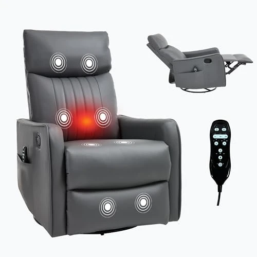 Swivel Rocker Recliner Chair with Heat and Massage — Massage Chairs, Kolavess