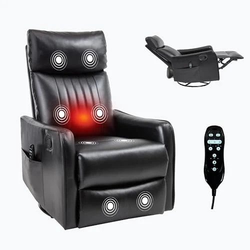 Swivel Rocker Recliner Chair with Heat and Massage — Massage Chairs, Kolavess
