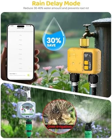 WiFi Water Timer 2 Zone for Garden Hose — Irrigation System, Shrivee