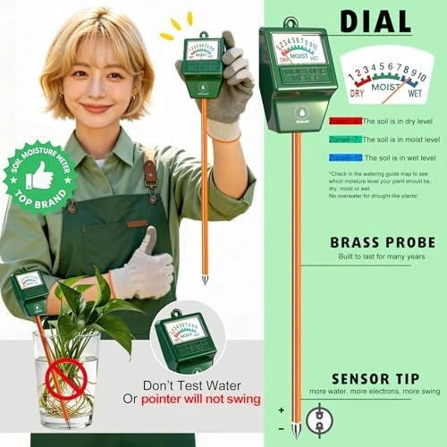 2 Pack Soil Moisture Meter — Soil Moisture Sensor, Antonki