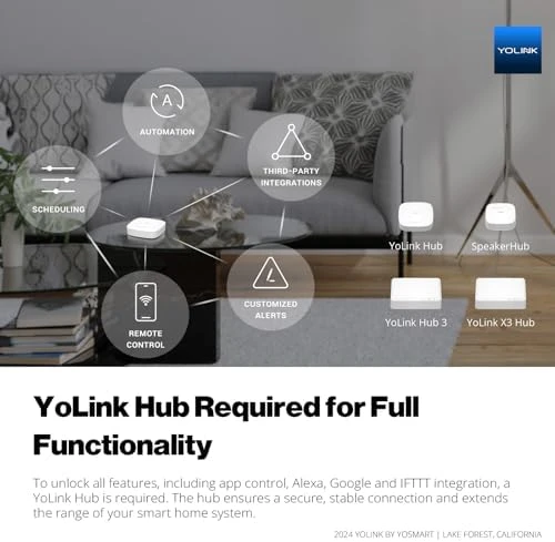 Smart 1" Motorized Stainless Steel Ball Valve — Water Shut Off Valve, YoLink