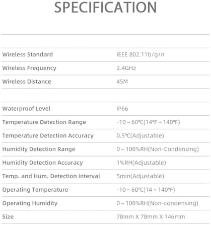 Smart Plant Sensor WiFi Soil Temperature and Humidity Meter for Plants App Monitor — Soil Moisture Sensor, Generic
