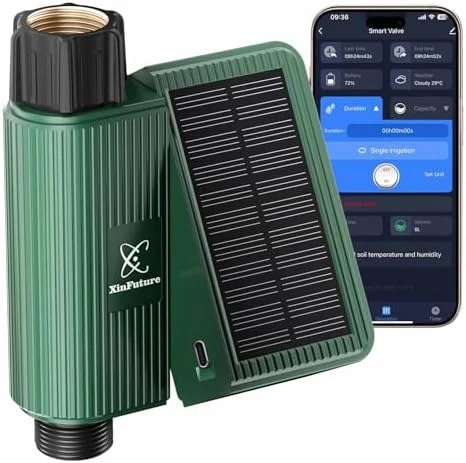 Solar WiFi Sprinkler Timer with Flow Monitor — Irrigation System, XinFuture