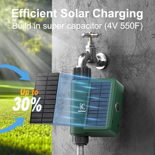 Solar WiFi Sprinkler Timer with Flow Monitor — Irrigation System, XinFuture