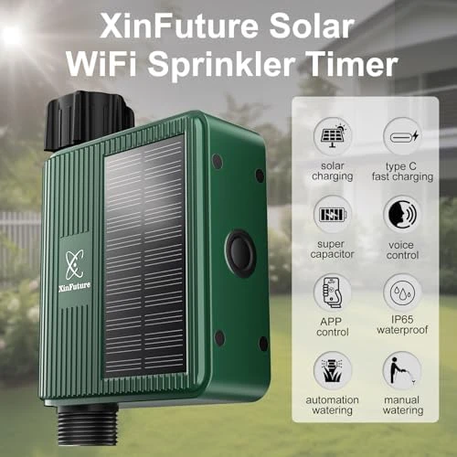 Solar WiFi Sprinkler Timer with Flow Monitor — Irrigation System, XinFuture