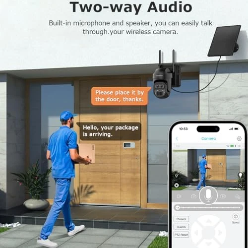 12X Zoom Solar Security Camera 3K/6MP Dual Lens WiFi Outdoor Wireless Camera — Security Camera, INQMEGA