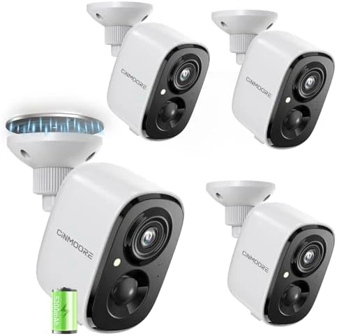 2 Pack 2.5K Security Camera Wireless Outdoor — Security Camera, CINMOORE