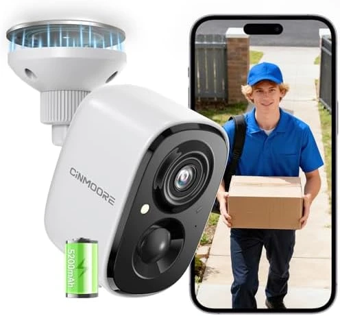 2 Pack 2.5K Security Camera Wireless Outdoor — Security Camera, CINMOORE