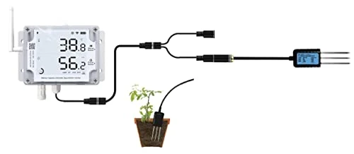 GS1-AETH1RS + Soil Temperature Moisture Probe Ethernet Thermometer Hygrometer, WiFi Temperature Humidity Sensor, Digital... — Soil Moisture Sensor, UbiBot