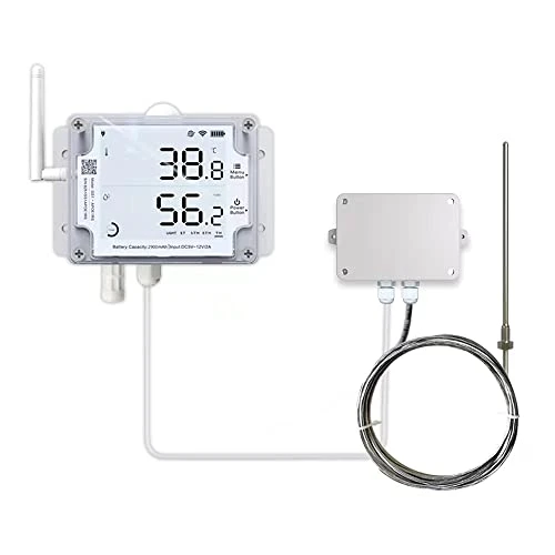 GS1-AETH1RS + Soil Temperature Moisture Probe Ethernet Thermometer Hygrometer, WiFi Temperature Humidity Sensor, Digital... — Soil Moisture Sensor, UbiBot