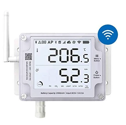 GS1-AETH1RS + Soil Temperature Moisture Probe Ethernet Thermometer Hygrometer, WiFi Temperature Humidity Sensor, Digital... — Soil Moisture Sensor, UbiBot