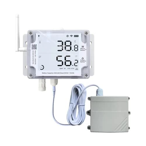 GS1-AETH1RS + Soil Temperature Moisture Probe Ethernet Thermometer Hygrometer, WiFi Temperature Humidity Sensor, Digital... — Soil Moisture Sensor, UbiBot
