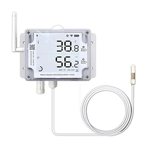 GS1-AETH1RS + Soil Temperature Moisture Probe Ethernet Thermometer Hygrometer, WiFi Temperature Humidity Sensor, Digital... — Soil Moisture Sensor, UbiBot