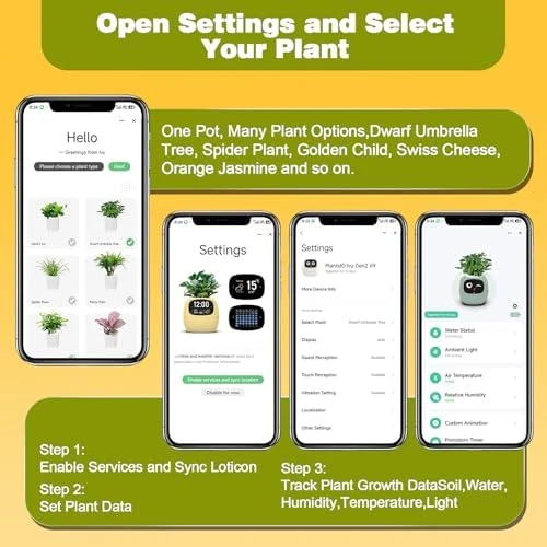 Smart Plant Pot with Visual Display — Soil Moisture Sensor, PLANTSIO