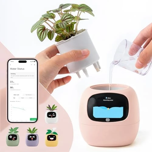 Smart Plant Pot with Visual Display — Soil Moisture Sensor, PLANTSIO