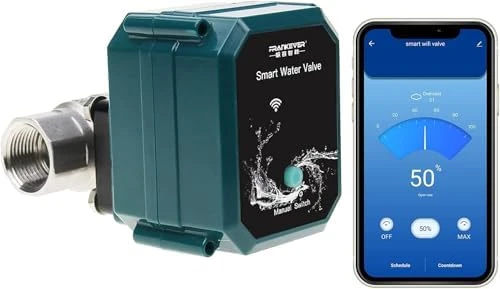 Smart Water Valve WiFi Remote Control Faucet Timer — Water Shut Off Valve, FRANKEVER