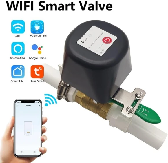 WiFi Universal Ball Valve Smart Water Shutoff Manipulator — Water Shut Off Valve, UJV